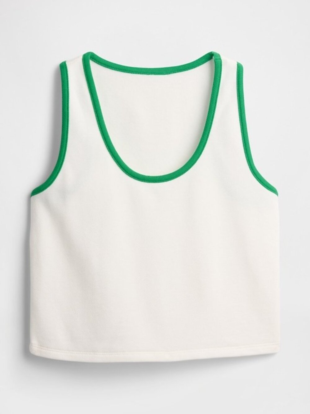 NWT Recycled Cropped Pique Tank Top